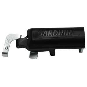 Supporto a morsetto nero Gardinia per tende veneziane, facile installazione senza forare.