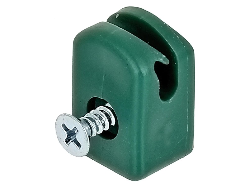 10 Supporti Forati Per Filo Di Tensione Ø4 Mm - Fissaggio A Bullone Per Recinzioni - Colore Grigio, Foro 8mm - 3