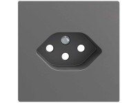 Feller Steckdosen-Frontplatte EdizioDue 1 x Typ13 Dunkelgrau Feller Steckdosen-Frontplatte EdizioDue 1 x Typ13 Dunkelgrau