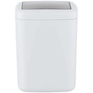 Cestino basculante bianco Barcelona S, pattumiera cosmetica in plastica.