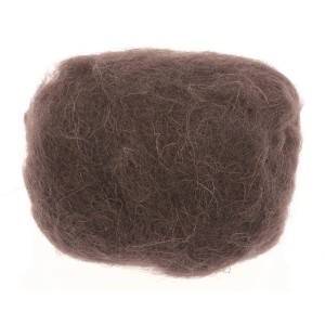 Gomitolo di lana di pecora nera (30g) per feltro e bricolage.