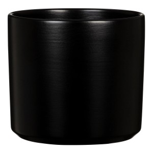 Scheurich vaso per piante Monaco, Night Black, Ø 21 cm, forma cilindrica.