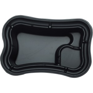Vaschetta per laghetto Oase PE 750 nera in plastica, ideale per laghetti da giardino.