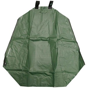 Sac d'arrosage Videx Garden Rainbag vert ouvert (75 l) avec fermeture éclair et sangles de transport.