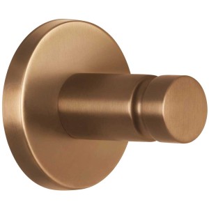 Tesa Moon gancio portasciugamano autoadesivo, metallo bronzo, per accessori bagno.