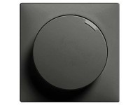 Feller Drehdimmer-Frontplatte EdizioDue mit Frontlinse Schwarz Feller Drehdimmer-Frontplatte EdizioDue mit Frontlinse Schwarz