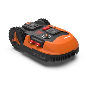 Worx Landroid L1000 WR147E.1 Mähroboter für Flächen bis 1000 m² in Orange und Schwarz.