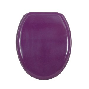 Abattant WC MSV Cleo, MDF, violet, finition brillante. Abattant WC pour la salle de bain.