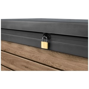 Keter Deckbox Ashwood, 380 l, in plastica, con lucchetto.
