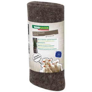 Windhager Tappetino in feltro di lana di pecora Grigio medio 30 x 120 cm