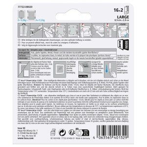 Tesa Powerstrips Click Large, 16 pièces, pour accrocher facilement tableaux et décorations.