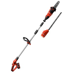 Einhell GE-HC 18 Li T Kit outil multifonction sans fil élagueuse avec batterie et accessoire taille-haie.