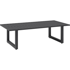 Table de salon de jardin Springtown, aluminium, noir-gris foncé.