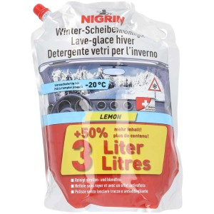 Nigrin Lave-glace hiver Lemon, 3 litres, antigel jusqu'à -20°C.