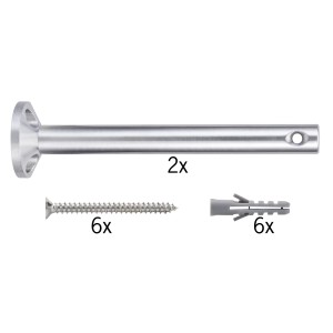 Support de plafond déflecteur Paulmann en aluminium, accessoire pour systèmes de rails, vis et chevilles incluses.