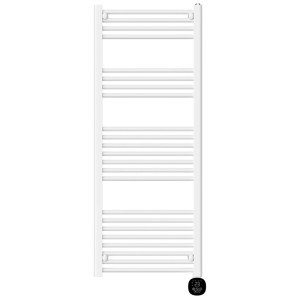 Sèche-serviettes digital blanc Emerio (1000 W) avec éléments chauffants et commande digitale.