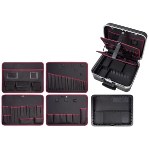 Kraftwerk ABS-Roll P395 mallette à outils vide, avec compartiments et inserts pour configuration personnalisée.