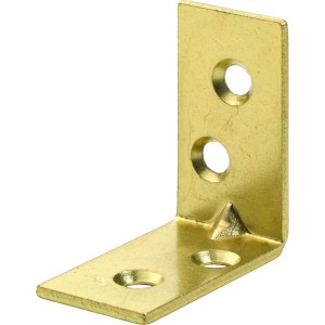 Équerre de chaise Hettich, 30x30x15 mm, acier laitonné, 8 pièces, raccord de connexion.