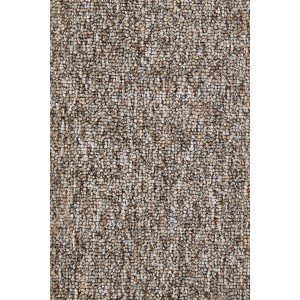 Moquette Andiamo Alvar marron, au mètre avec structure bouclée.