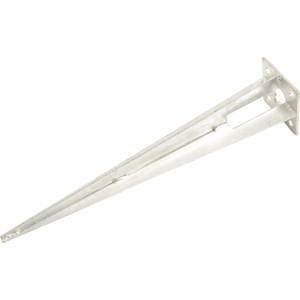 Douille d'ancrage galvanisée à enfoncer, 50 cm, pour poteaux de clôture de 34 mm de diamètre.