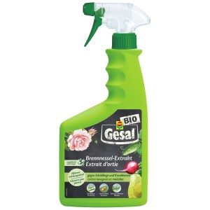 Tonico per piante estratto di ortica Gesal in flacone spray verde.