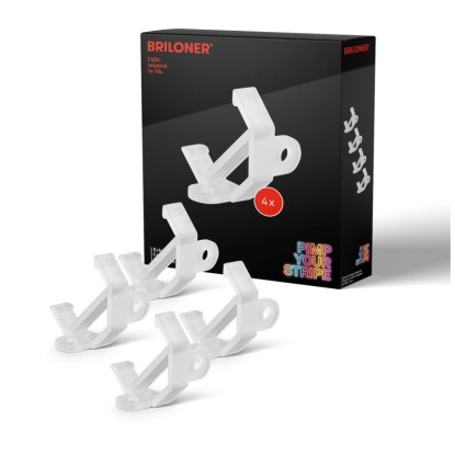 Briloner Support en plastique Pimp Your Stripe Transparent set de 4