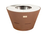 Nouvel Cono Feuerschale Grill Stahl gerostet Ø 60 x 36 cm