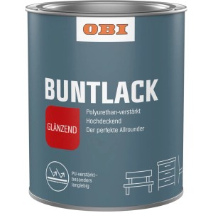 Smalto OBI all'acqua, verde bosco lucido, 750 ml. Vernice versatile per legno, metallo e plastica.