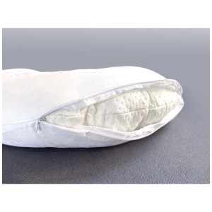 Federa bianca Dreamolino Swan Pillow XL (132x63,5 cm) con cerniera.