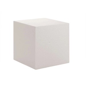 Geschrumpfter Styroporwürfel, 20x20 cm, ideal zum Basteln und Dekorieren.