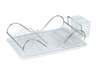 Wenko Geschirrabtropfer Clean Metall Silber-Weiss 47 x 32 cm Wenko Geschirrabtropfer Clean Metall Silber-Weiss 47 x 32 cm