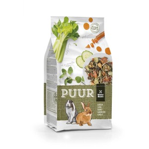 Witte Molen Puur 2kg cibo per conigli: Alimento completo con verdure, erbe e carote per conigli.