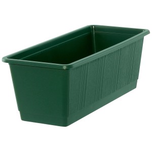 Jardinière standard Geli vert foncé, env. 40 cm, avec structure en bois.