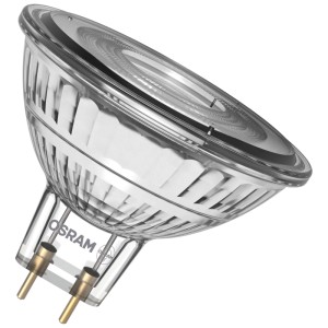 Réflecteur LED Osram MR16 GU5.3, 4000K, 3,4W, en verre, pour éclairage intérieur.