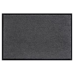Paillasson anti-salissures OBI gris, 60x90 cm, en polyamide avec dos antidérapant.