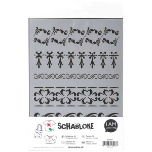 Stencil bordi A4 con diversi motivi per stencil.