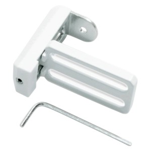 Gardinia Klemmträger Set, 2 Stück, Metall, weiß, für Gardinenschienen und Jalousien.