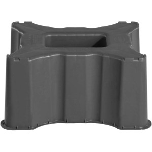 Supporto quadrato per serbatoio acqua piovana Garantia 300 l, grigio grafite, per facile prelievo.