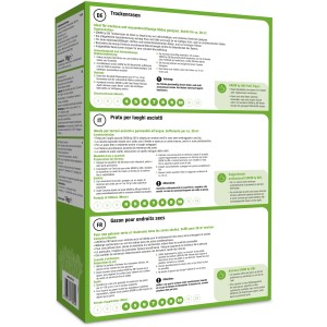 Living Nature Gazon sec 1kg, adapté aux sols secs, environ 30 m².
