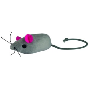 Vitakraft Spielmaus, grau/weiß, 5cm, Plüschtier für Katzen.