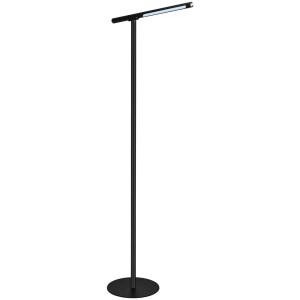 Lampada da terra a LED Brilo Everywhere nera con dimmer touch e temperatura colore regolabile.