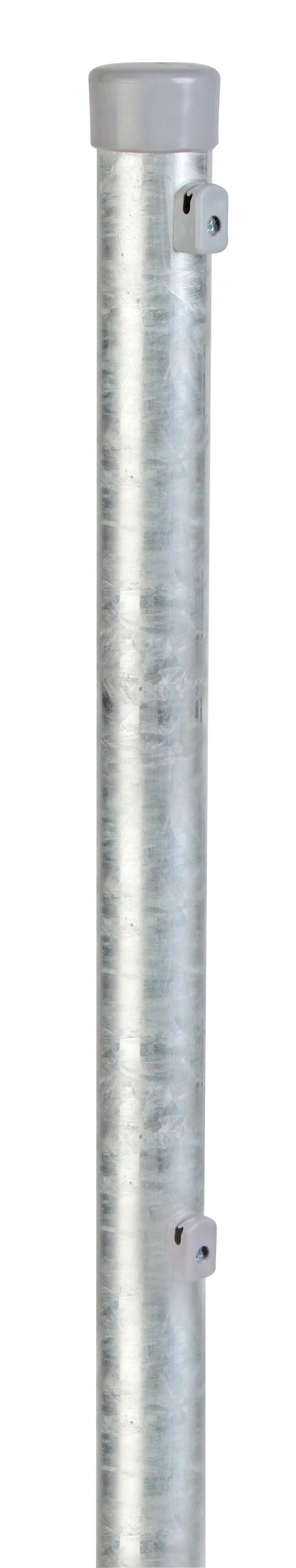 VidaXL Paletti Per Recinzione In Alluminio Con Base Acciaio | 2 Pezzi 185 Cm Argento Per Pannelli Spessi 2 Cm - Foto 4