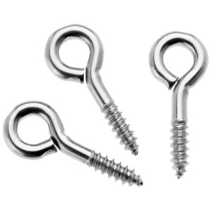 Glorex Ringschrauben, 10x4mm, verzinkt, 24 Stück, für Schmuckbasteln und Aufhängen von Bildern.