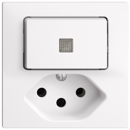 Feller Kleinkombi EdizioDue Schema 3 / T13 Einsatz + Frontplatte beleuchtet