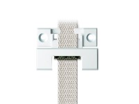 Gurtführung Duo eckig mit Zugluftdichtung Weiss