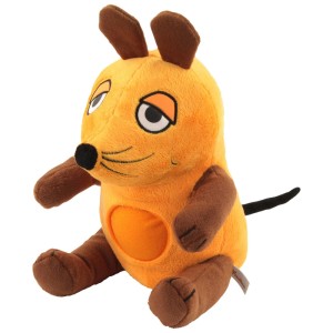 Ansmann LED luce notturna Schlummer-Maus, peluche arancione da coccolare.