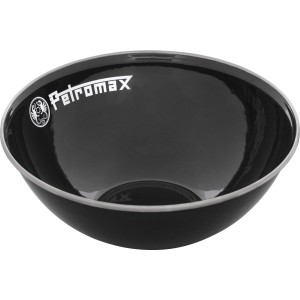 Ciotole smaltate nere Petromax, set da 2, 1 litro ciascuna. Ideali come utensili per griglia.
