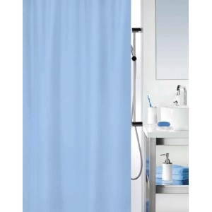 Tenda doccia in tessuto azzurro Spirella Primo Ciel, 180x200 cm.