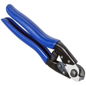 Pince coupante LUX Comfort, 190 mm, avec poignées bleues et lames en acier à outils.