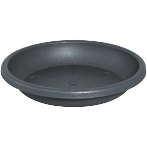 Sottovaso per fiori Geli Cylindro antracite, ca. Ø 25 cm, in plastica.